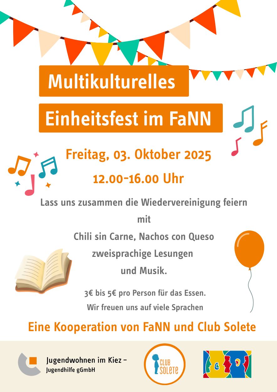 Plakat zum Einheitsfest im FaNN