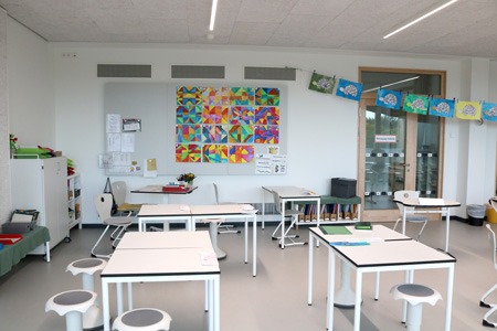 Unterrichtsraum in der Compartmentschule