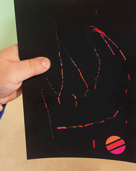 Kratzbild von Matteo, 4 Jahre alt