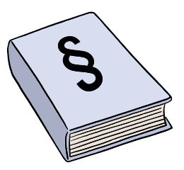 ein buch mit einem Paragrafen abgebildet soll für die Rechte der Menschen stehen