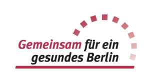 Logo des Aktionsprogramms für Gesundheit mit der Aufschrift Gemeinsam für ein gesundes Berlin